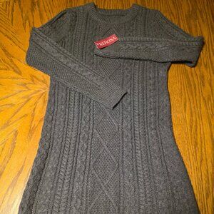 Merona Women's  Medium Sweater Dress NWT Charcoal Gray
